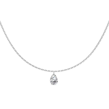 Ceridwen Pear Drop Necklace - Silver