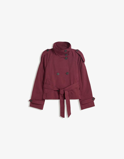 Clara Double Breasted Cropped Trench Coat