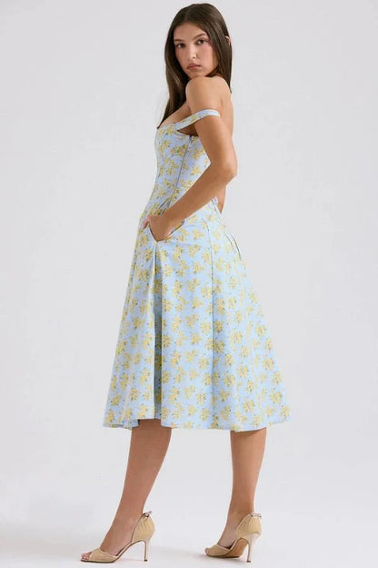 Coralie Off Shoulder Midi Dress