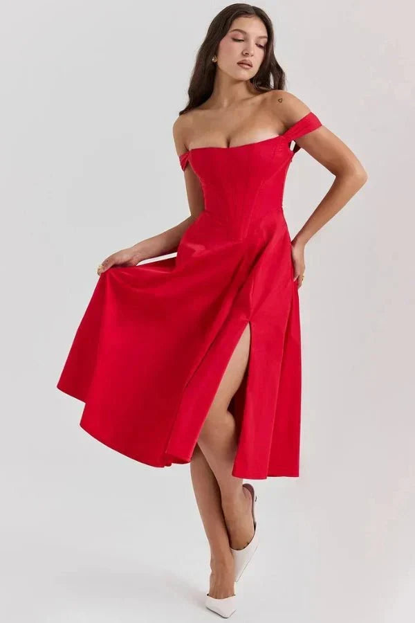 Coralie Off Shoulder Midi Dress