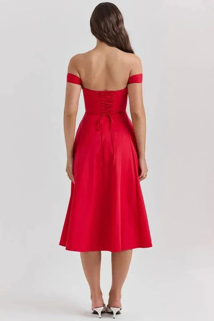 Coralie Off Shoulder Midi Dress