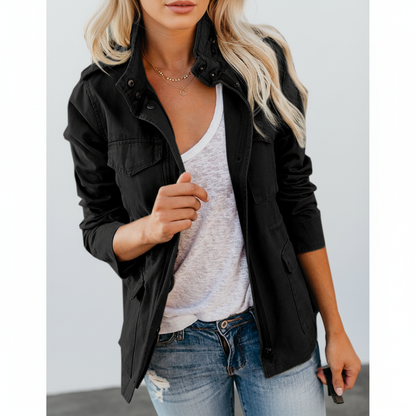 Crisanta Utility Pocket Jacket - Black