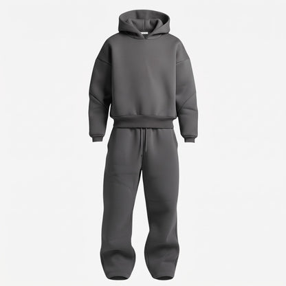 Cyrus Relaxed Hooded Tracksuit - Dark Gray
