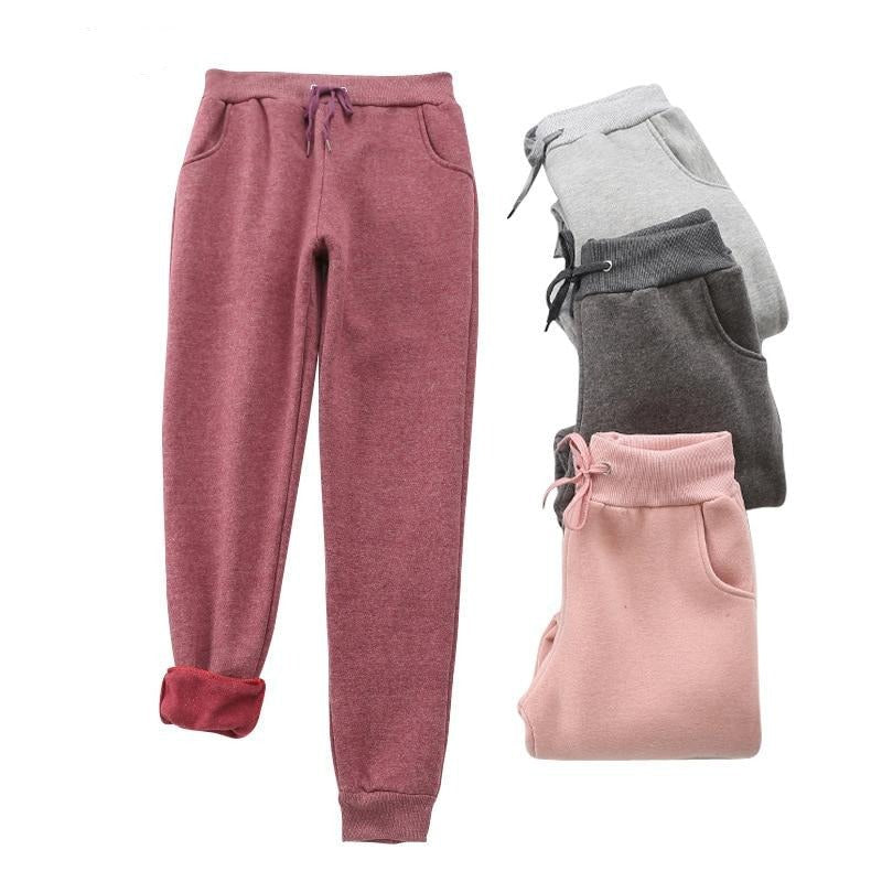 Dacia Lined Drawstring Jogger Pants - Berry Red
