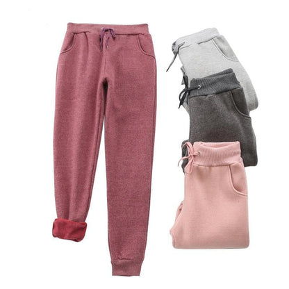 Dacia Lined Drawstring Jogger Pants - Berry Red