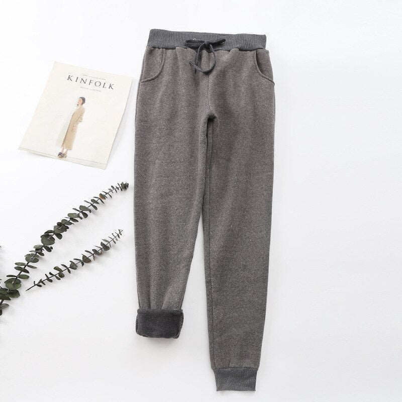 Dacia Lined Drawstring Jogger Pants - Dark Gray