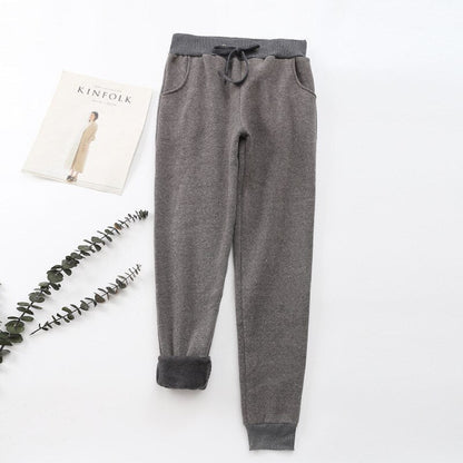 Dacia Lined Drawstring Jogger Pants - Dark Gray