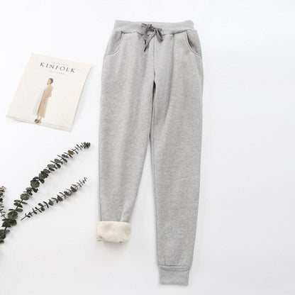 Dacia Lined Drawstring Jogger Pants - Light Gray