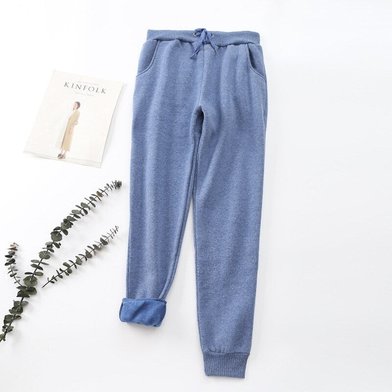 Dacia Lined Drawstring Jogger Pants - Periwinkle Blue