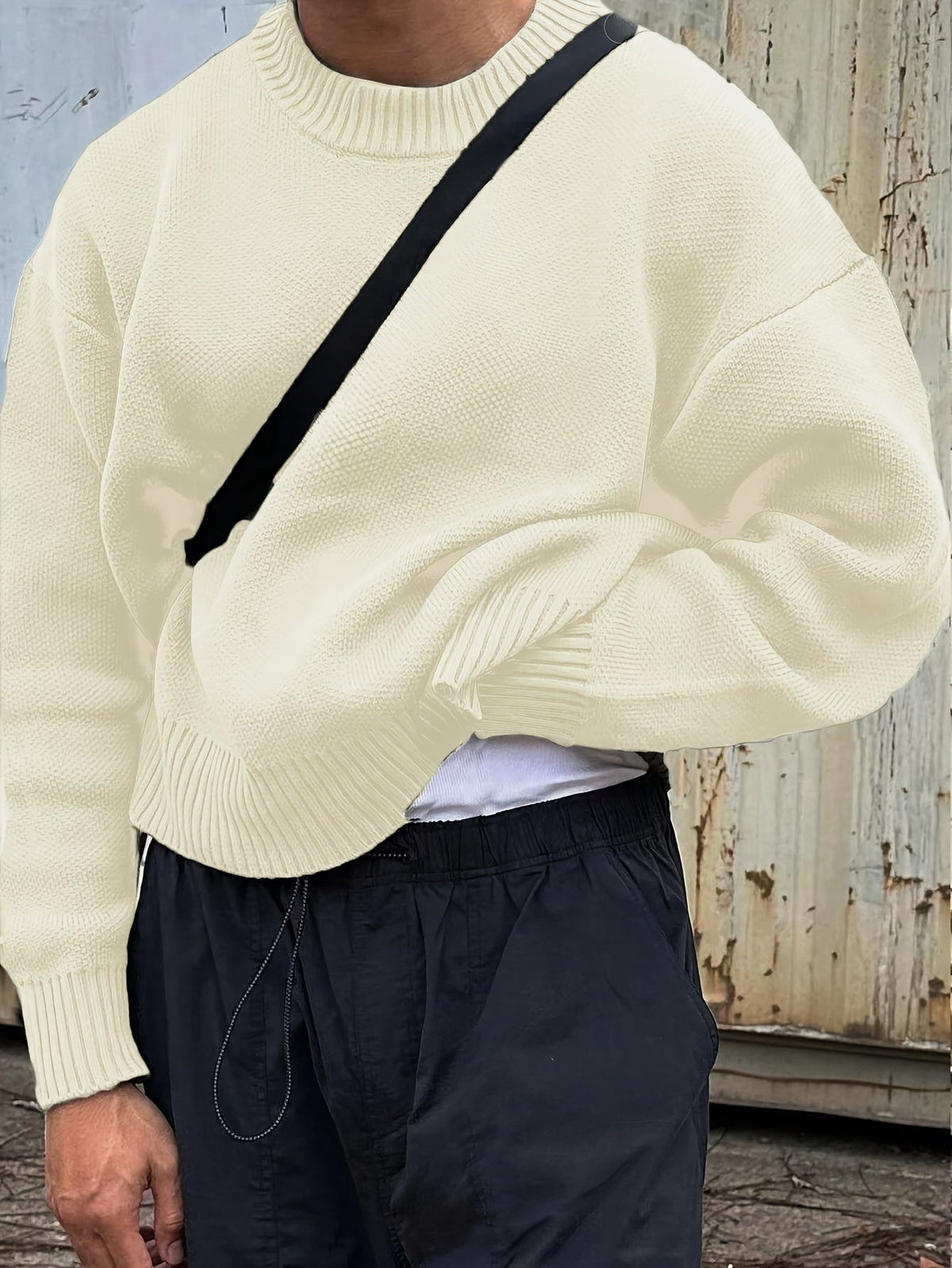 Dario Crew Neck Sweater - Cream