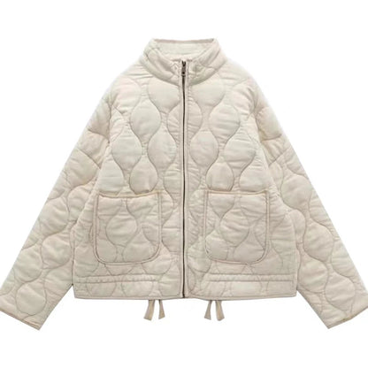 Delfina Quilted Jacket - Beige