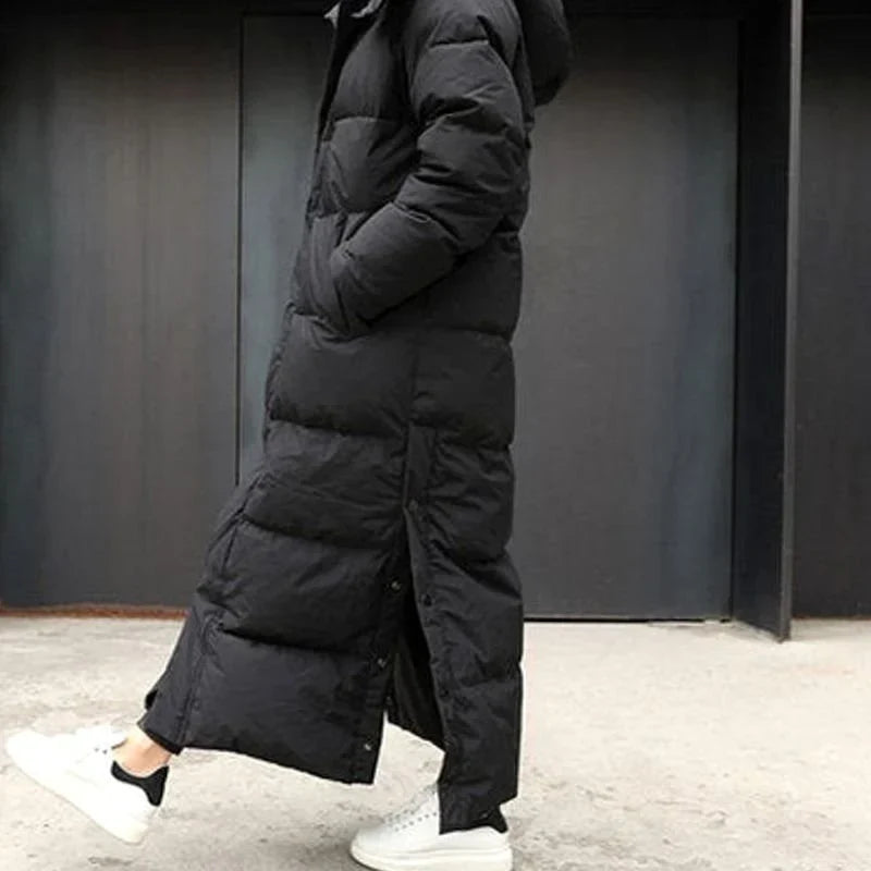 Denali Hooded Longline Puffer Coat - Black
