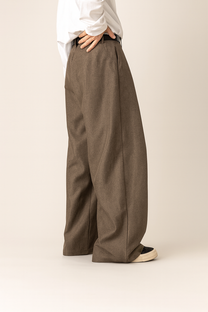 Dorian Wide-Leg Pleated Trousers