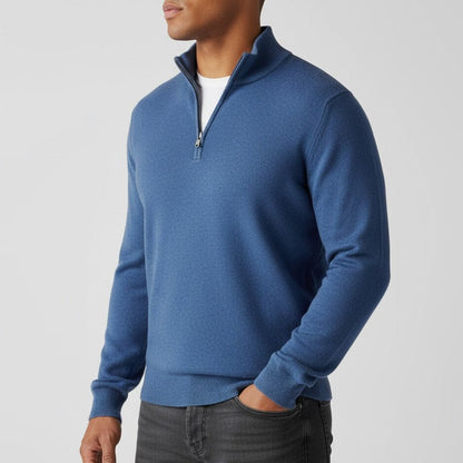 Easton Half-Zip Sweater - Blue