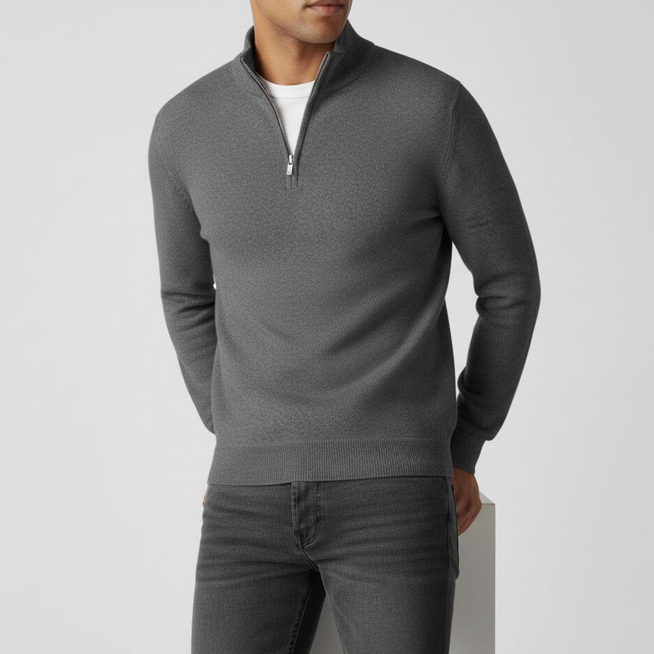 Easton Half-Zip Sweater - Gray