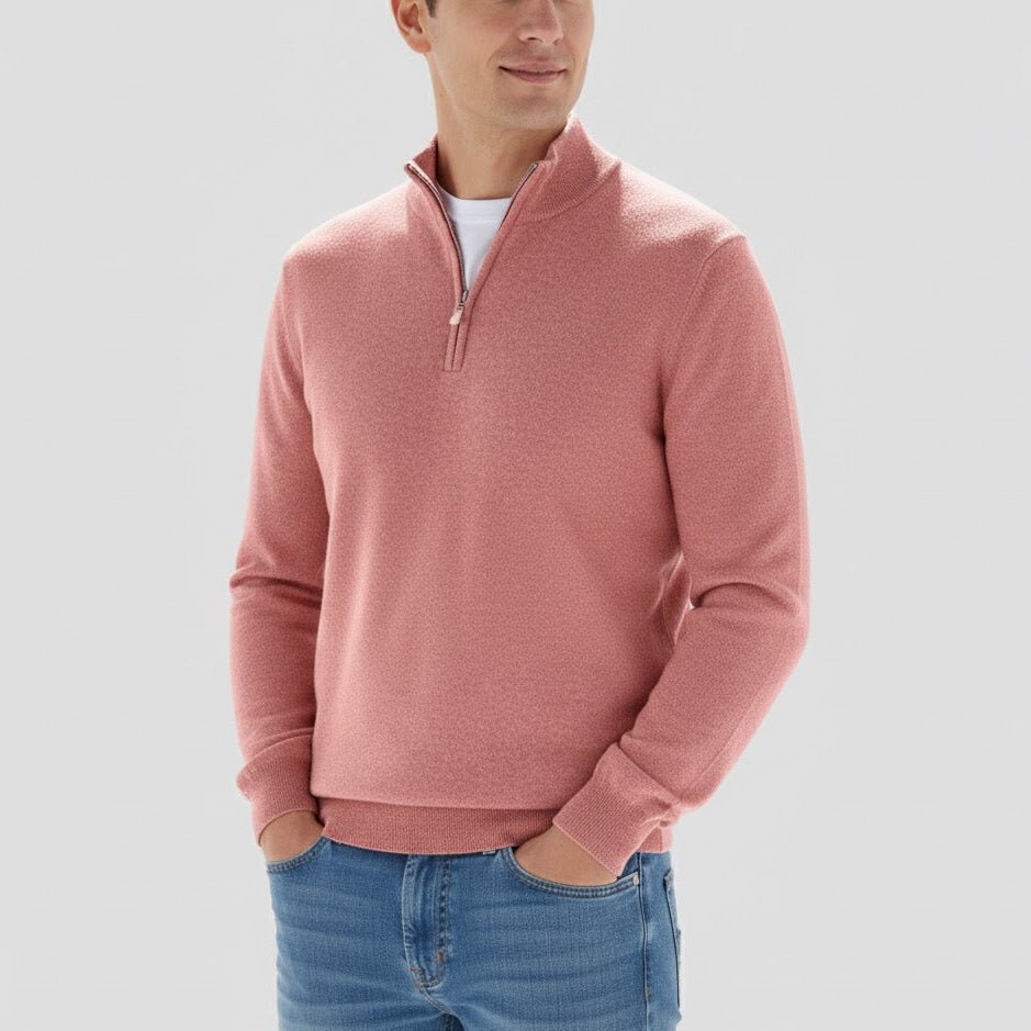 Easton Half-Zip Sweater - Pink