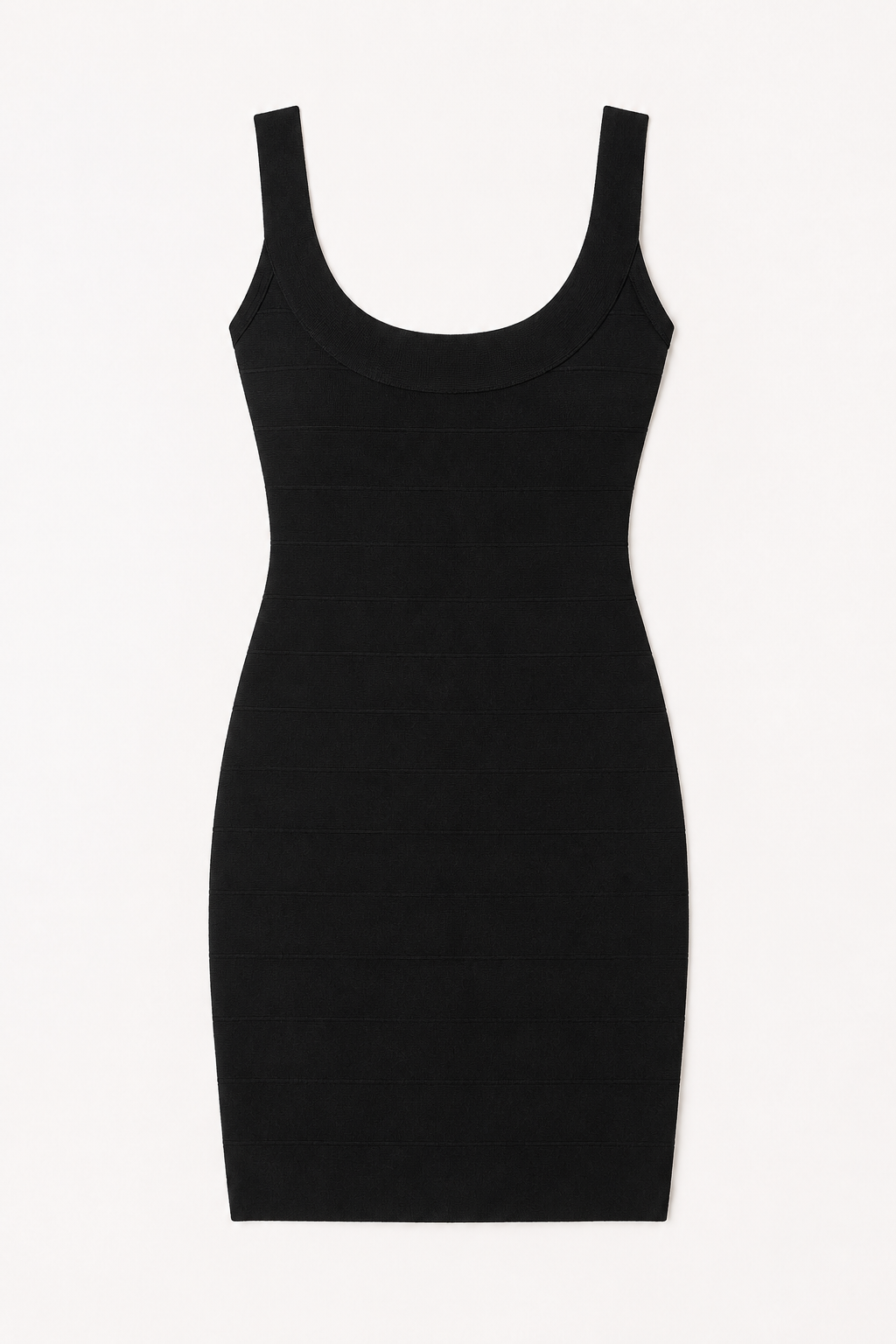 Eldora Scoop Neck Bandage Mini Dress - Black