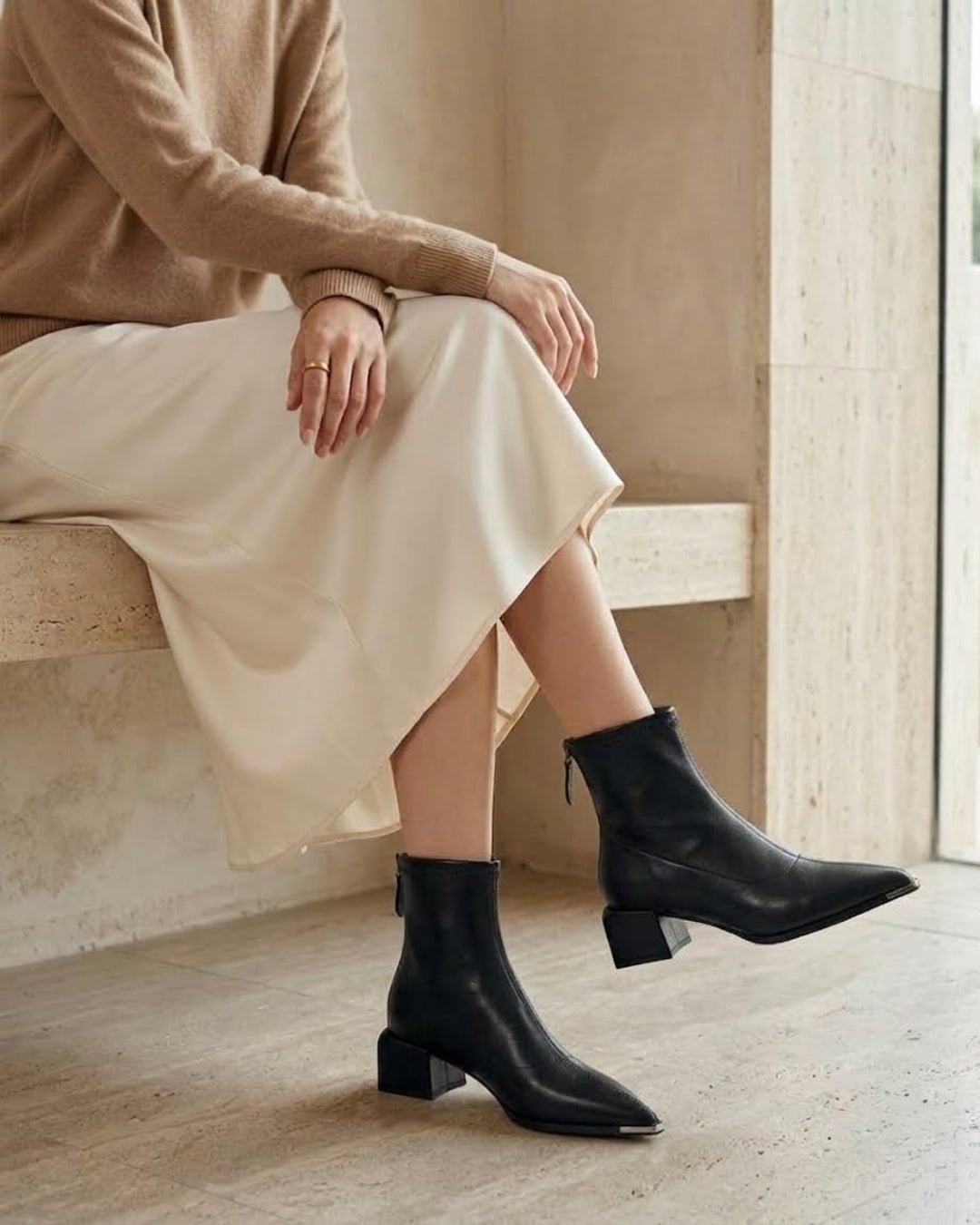 Eleanora Block-Heel Ankle Boots
