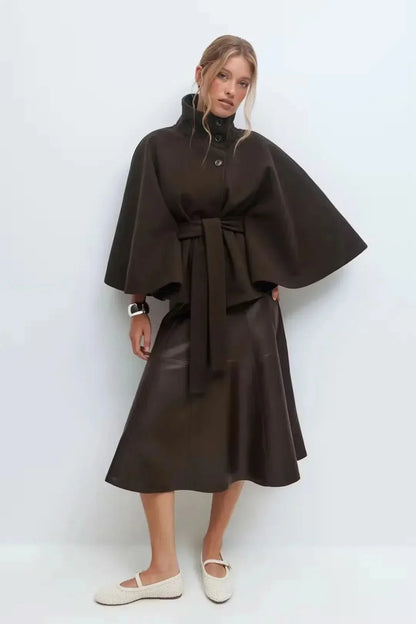 Elsie Belt Cape Jacket