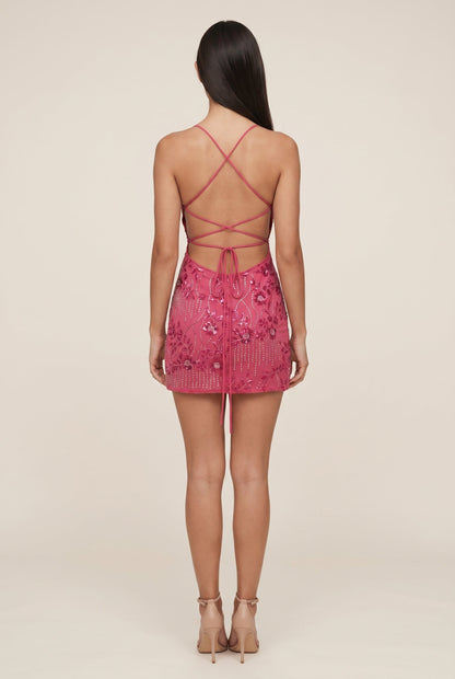 Endellion Sequin Mini Dress - Fuchsia