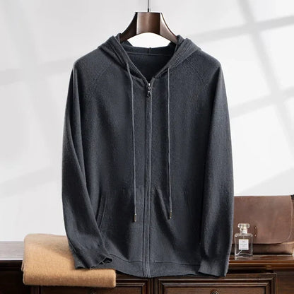 Enzo Hooded Zip Cardigan