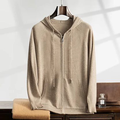 Enzo Hooded Zip Cardigan