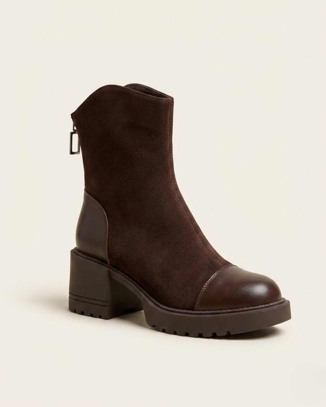 Eudora Suede Ankle Boots - Brown