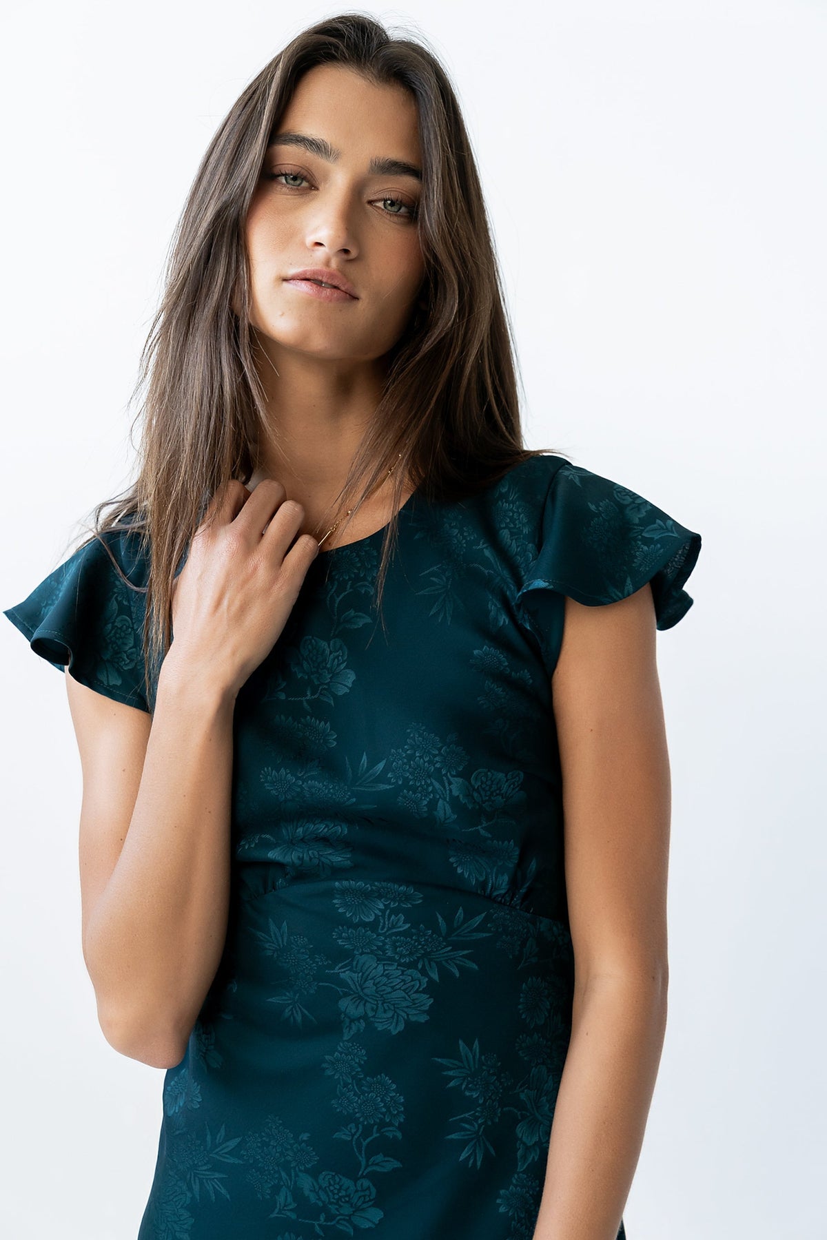 Farida Tiered Ruffle Maxi Dress - Deep Teal