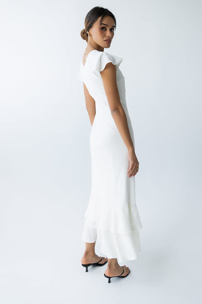 Farida Tiered Ruffle Maxi Dress - Ivory