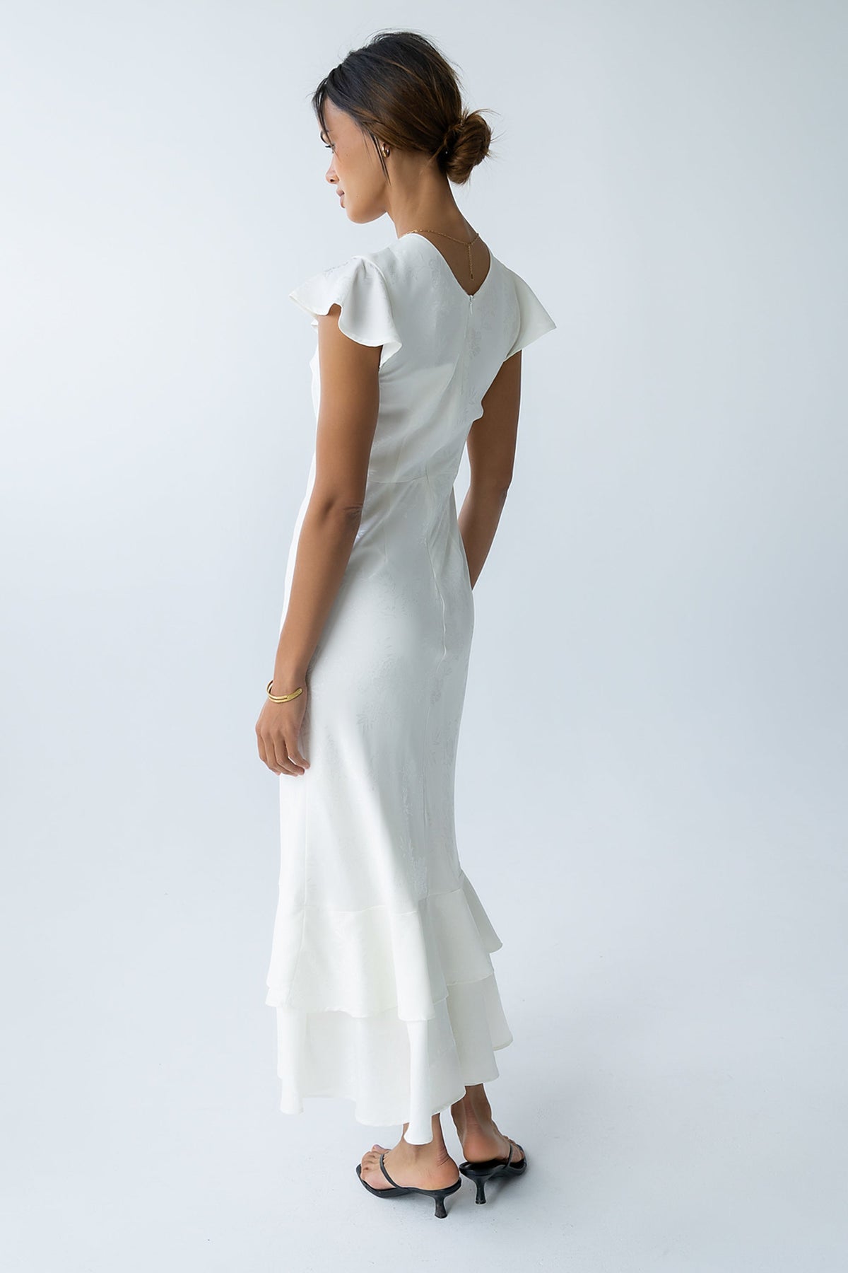 Farida Tiered Ruffle Maxi Dress - Ivory