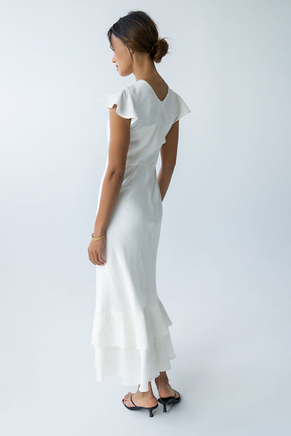 Farida Tiered Ruffle Maxi Dress - Ivory