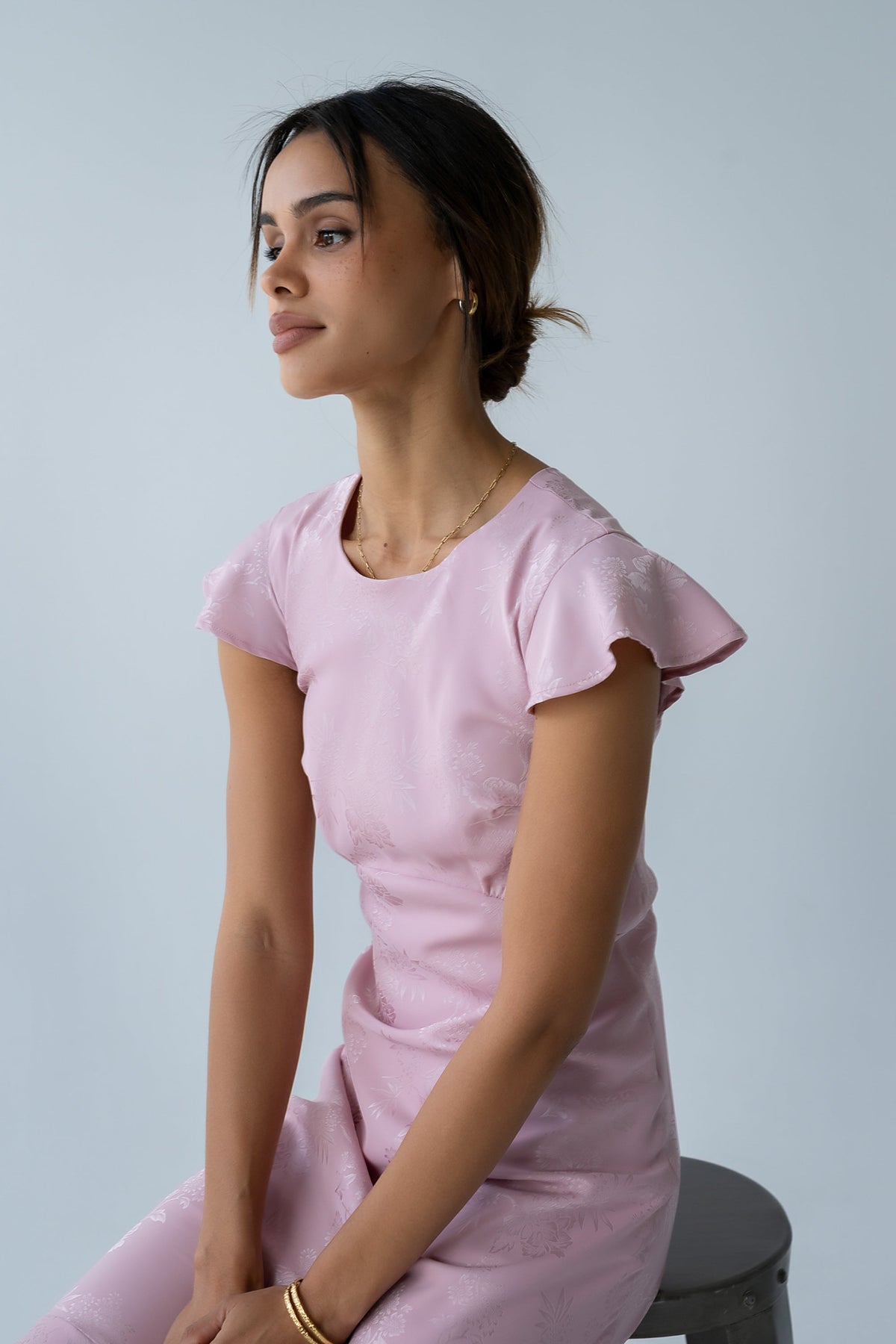 Farida Tiered Ruffle Maxi Dress - Pink