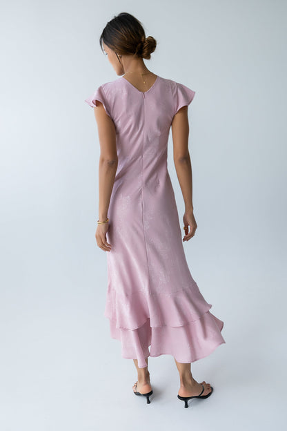 Farida Tiered Ruffle Maxi Dress - Pink