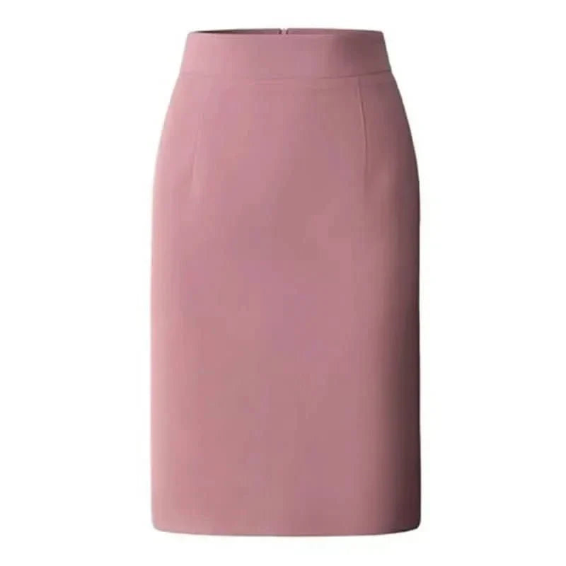 Fia Tailored High Waist Pencil Skirt - Dusty Rose