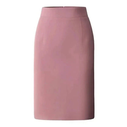 Fia Tailored High Waist Pencil Skirt - Dusty Rose