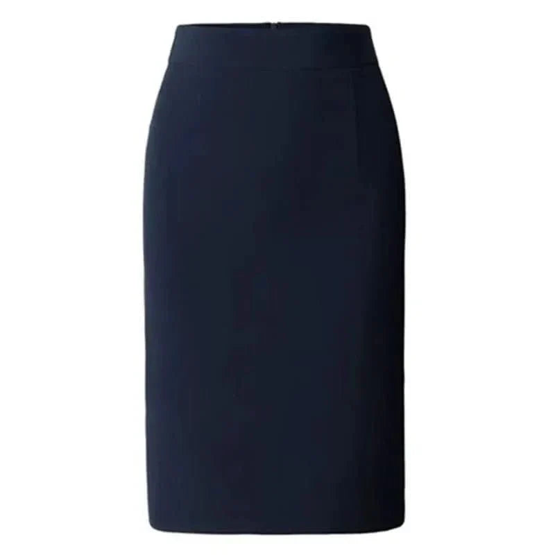 Fia Tailored High Waist Pencil Skirt - Navy