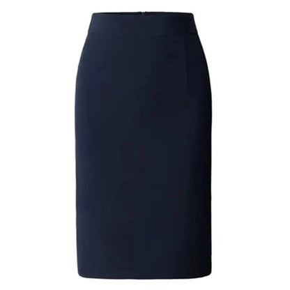 Fia Tailored High Waist Pencil Skirt - Navy