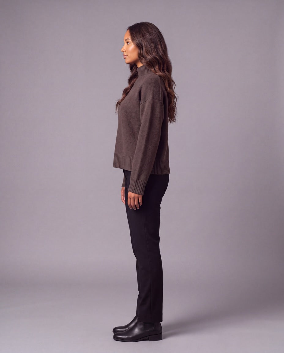 Fiammetta High-Neck Knit Top