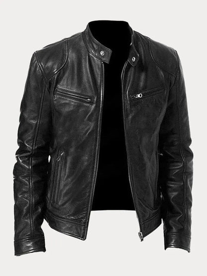 Finn Leather Jacket - Black