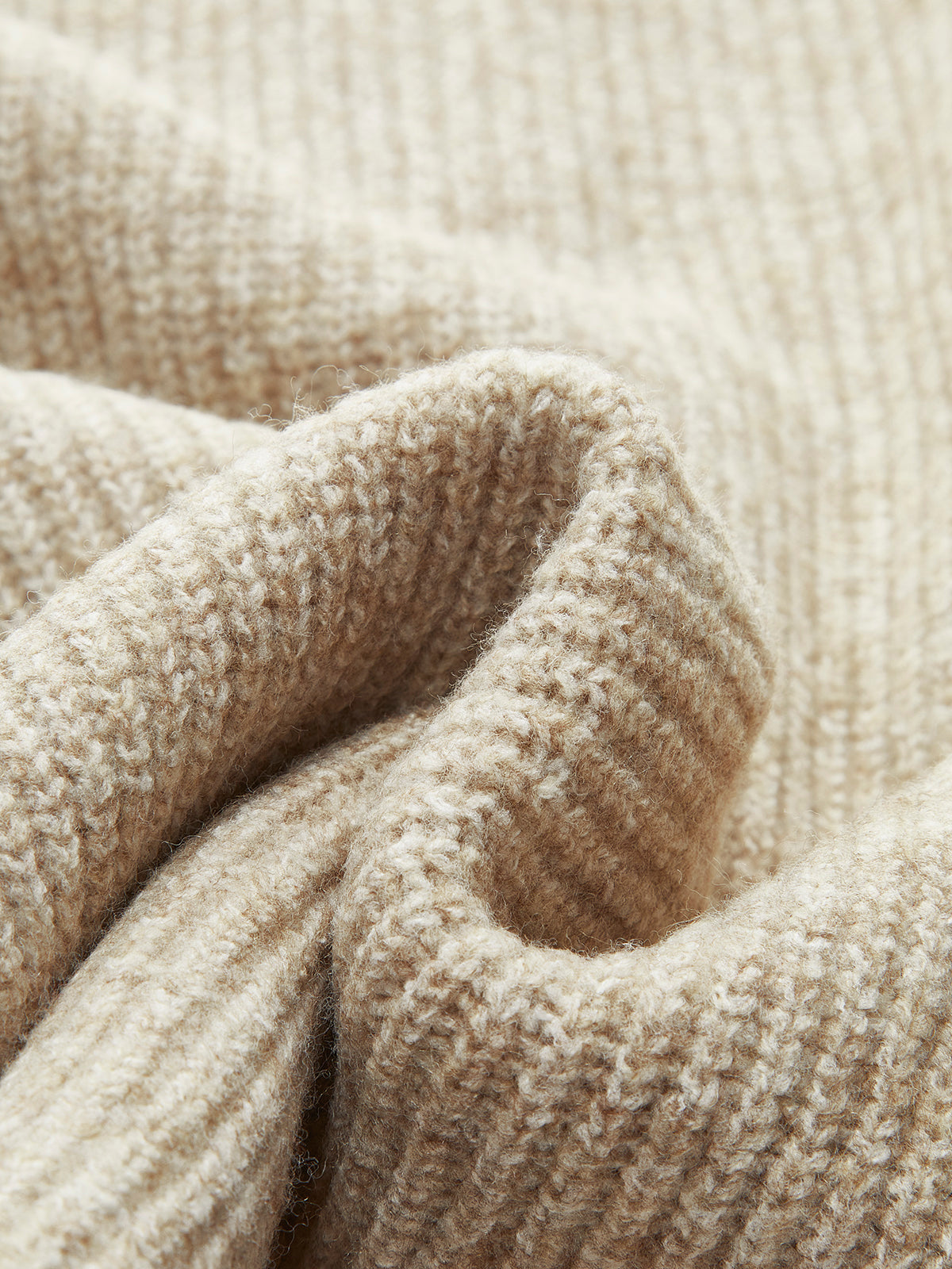 Fiorella Wool-Blend Quarter-Zip Set - Oatmeal