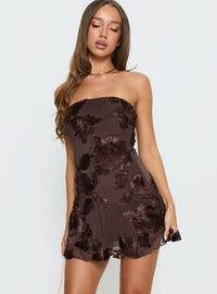 Chocolate Brown Floral