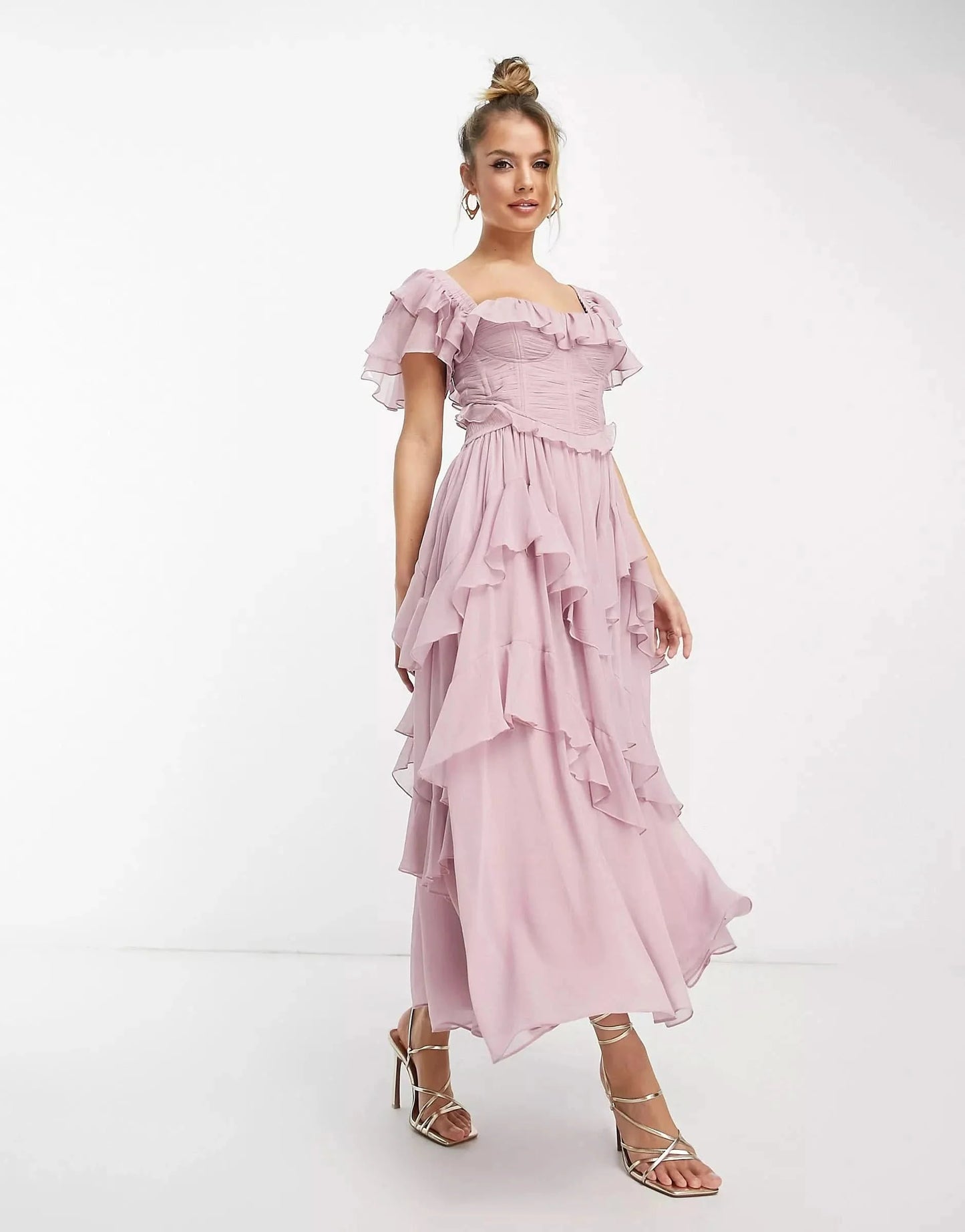 Freyna Ruffle Midi Dress