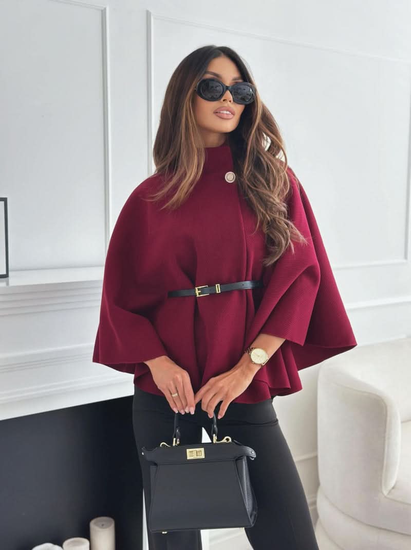 Gina Belted Poncho Jacket