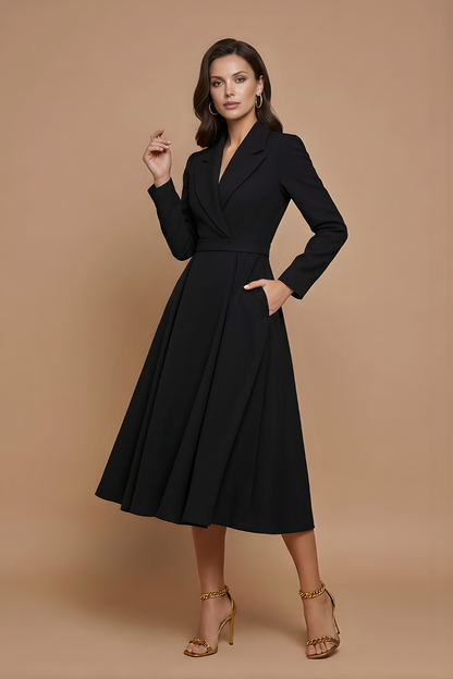 Graziella Midi Dress - Black