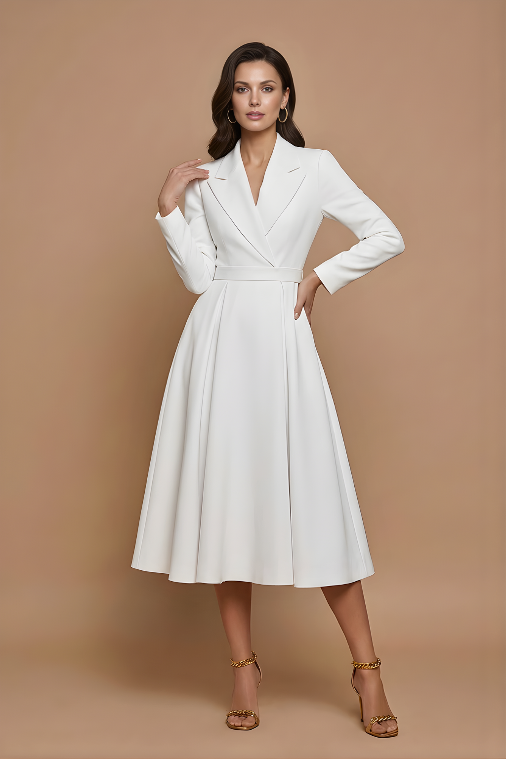 Graziella Midi Dress - White