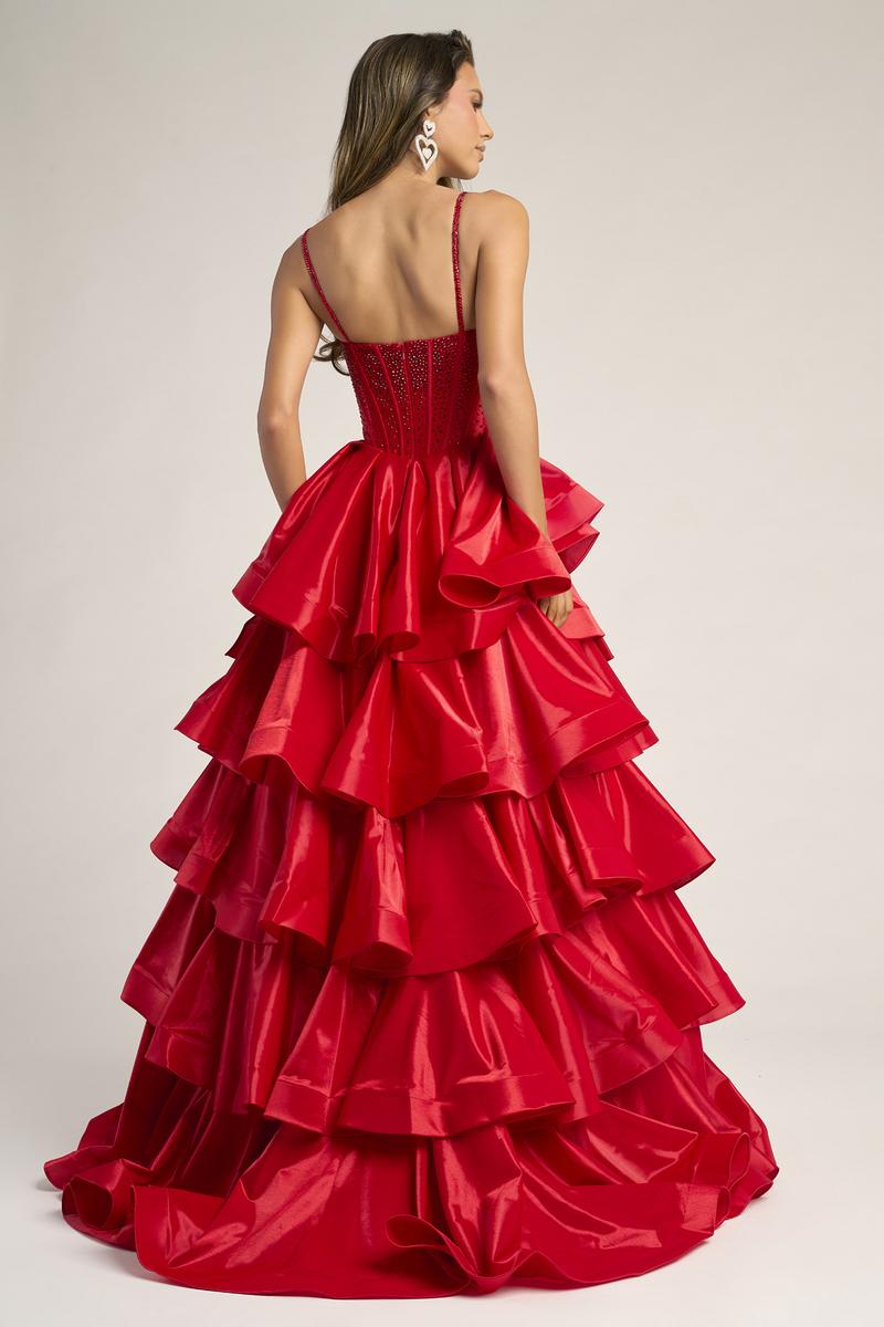 Gwyneth Tiered Ruffle Gown - Pink
