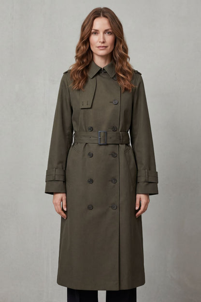 Hadley Double Breasted Belted Trench Coat