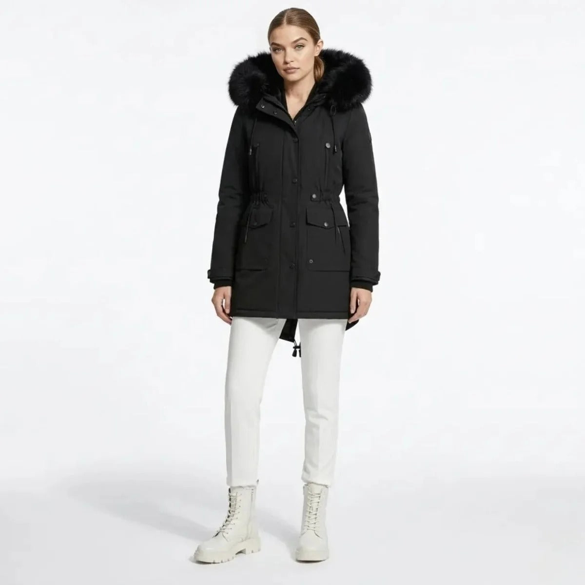 Hailey Faux Hooded Parka Jacket