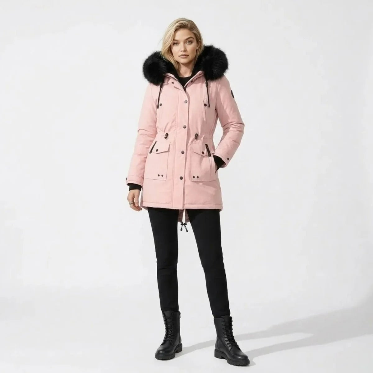 Hailey Faux Hooded Parka Jacket