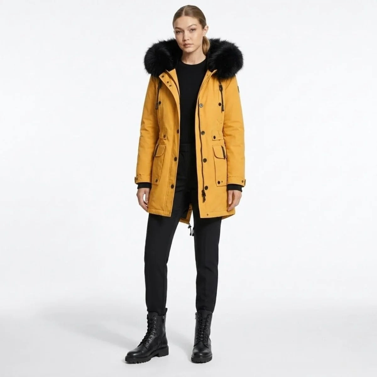 Hailey Faux Hooded Parka Jacket